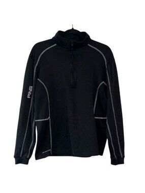 Ping Mens Black Half-Zip Pullover Golf Jacket SensorCool M